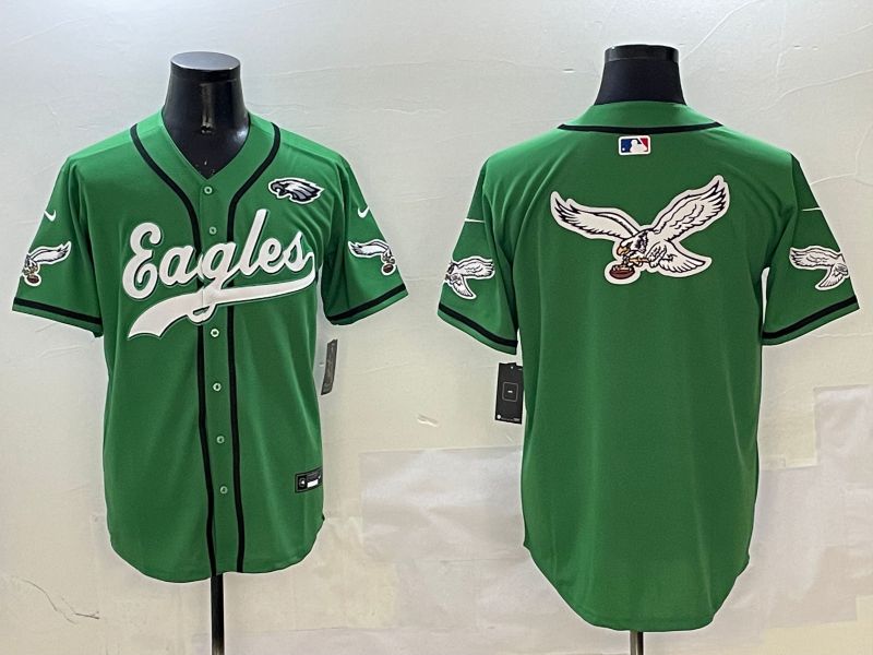 Men Philadelphia Eagles Blank Green three generations Jointly Name 2025 Nike Limited NFL Jersey style 17->philadelphia eagles->NFL Jersey